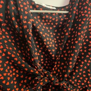 Heart tie blouse